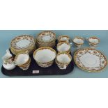 Royal Albert Crown china tea wares comprising of ten cups, twelve saucers, twelve side plates, milk,