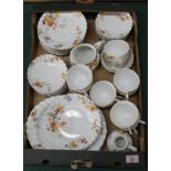 An extensive collection of Haviland & Co Limoges tea wares including four oval plates,