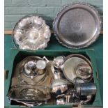A large collection of silver plated items