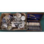 A large collection of silver plated items