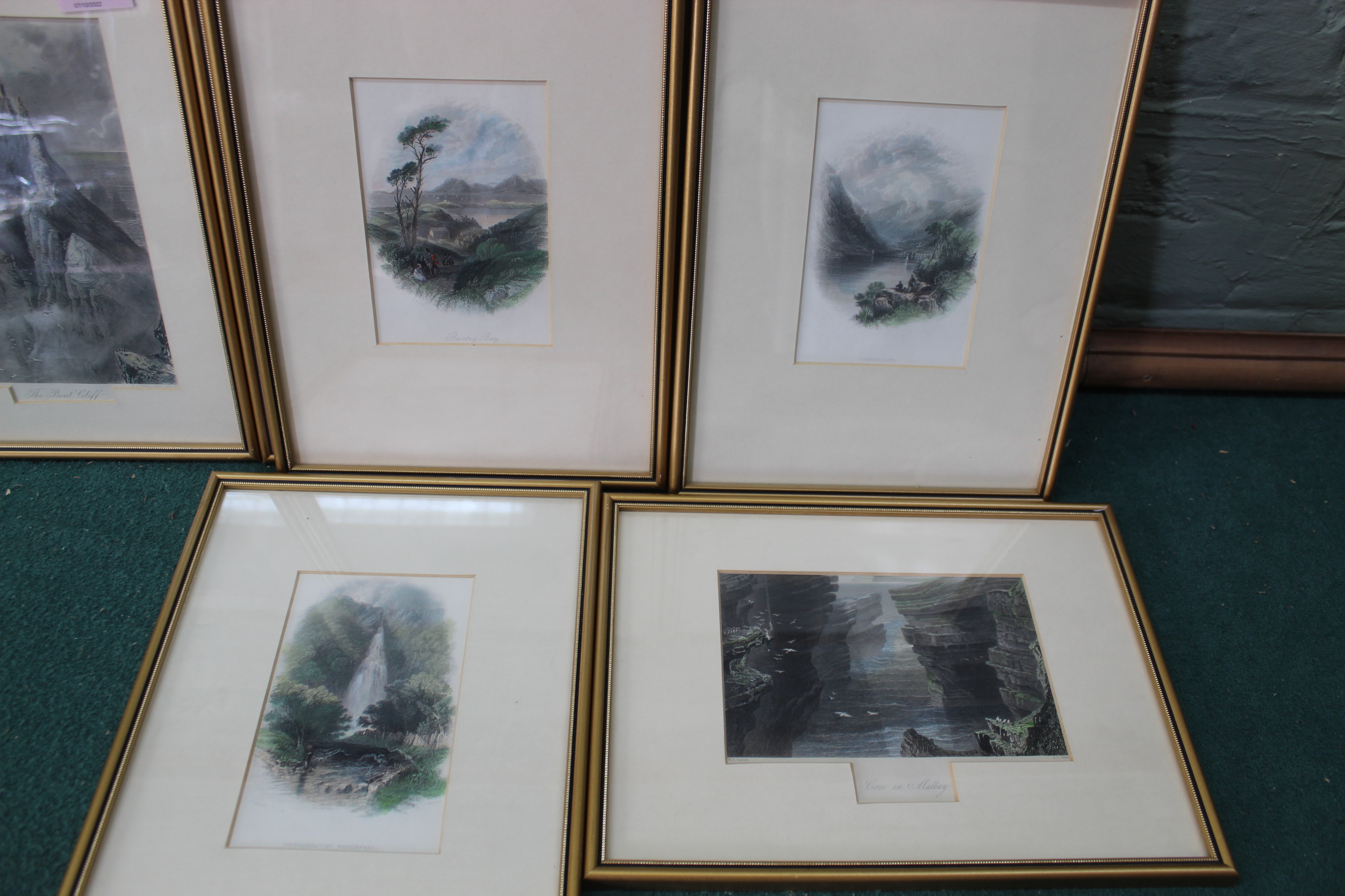 A set of seven framed 19th Century topographical prints of views of Ireland - Bild 3 aus 3