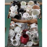 A quantity of jugs and teapots etc (two boxes)