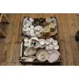 Two boxes of mixed china including Swans, Paragon 'Belinda' tea wares, Adnams jug,