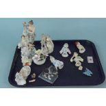 Various porcelain figures and half dolls etc (conditions vary)