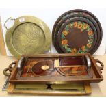 Six mixed size trays,