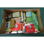 A box of vintage collectors cigar/tobacco tins,