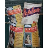 A box of vintage sheet music,