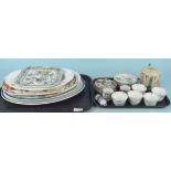 Assorted Oriental china including plates,