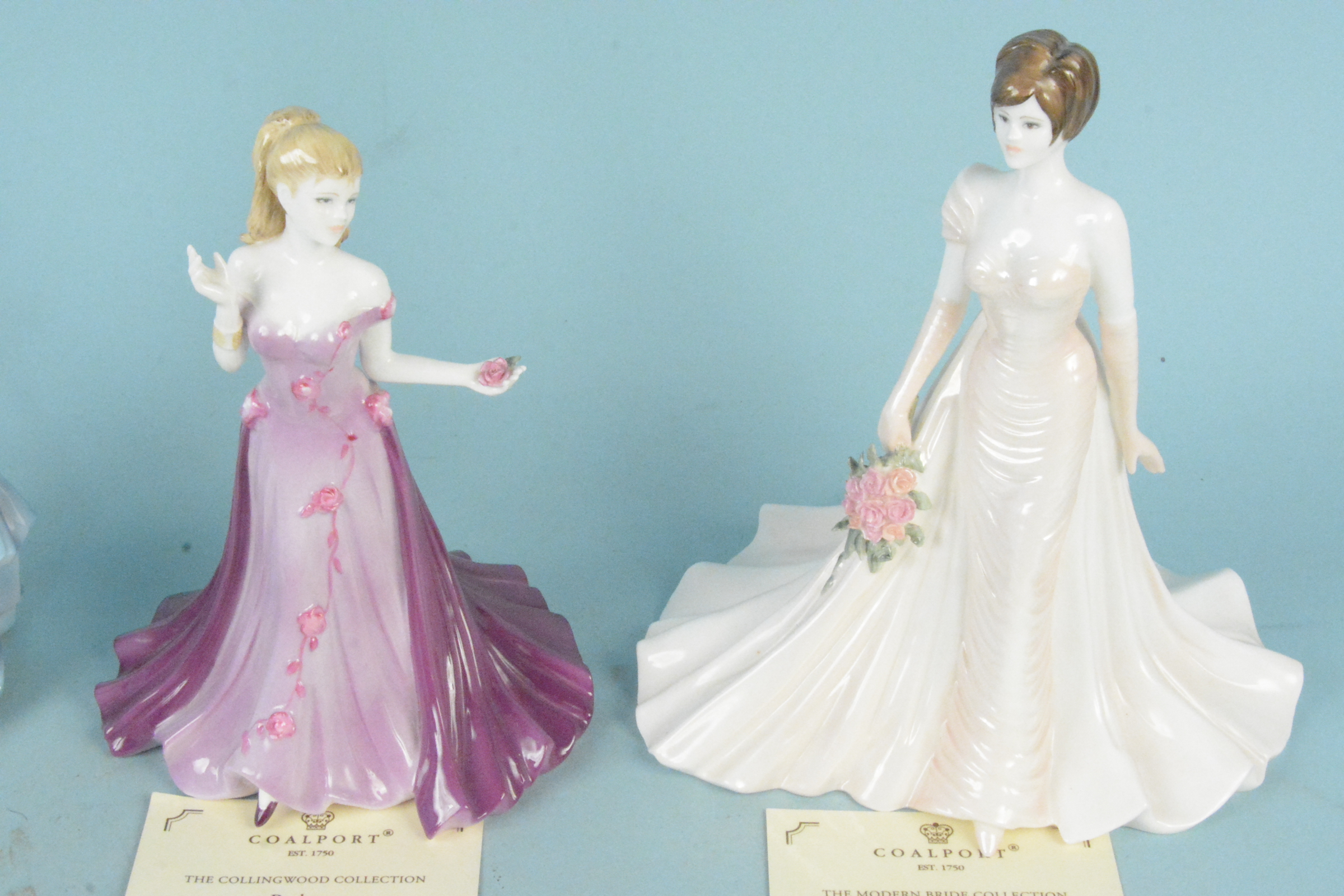 Four full size Coalport figurines with certificates, 'Christina', 'Barbara', - Bild 2 aus 3