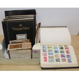 Seven vintage albums of stamps, Europe and world from Victorian on,