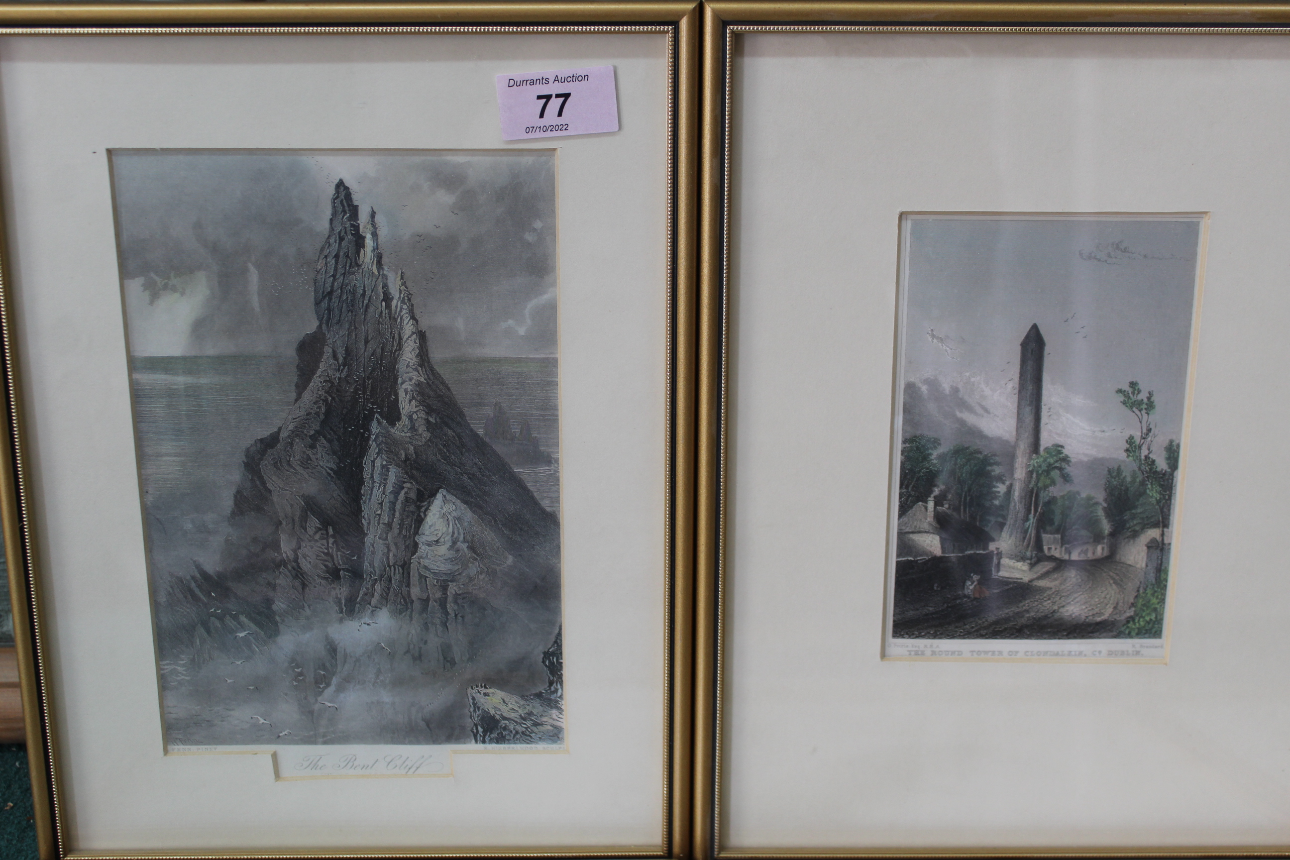 A set of seven framed 19th Century topographical prints of views of Ireland - Bild 2 aus 3
