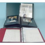 Three albums of mixed signed letters and photographs,