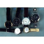 Six assorted gents and ladies wristwatches