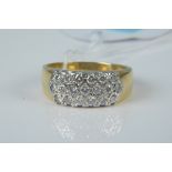 An 18ct gold multi diamond set ring,