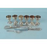 A set of six Austro-Hungarian 800 grade silver egg cups,