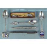 Mixed silver to include Sterling and 800 grade spoons,