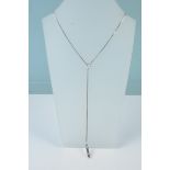 An 18ct white gold diamond set necklace, weight approx 7.
