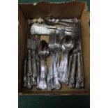 Six setting silver plated Kings pattern cutlery