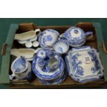 Approx thirty six pieces of mixed blue and white dinner and tea wares