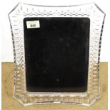 A large Waterford crystal Lismore photograph frame,