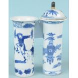 Two Chinese blue and white vases,