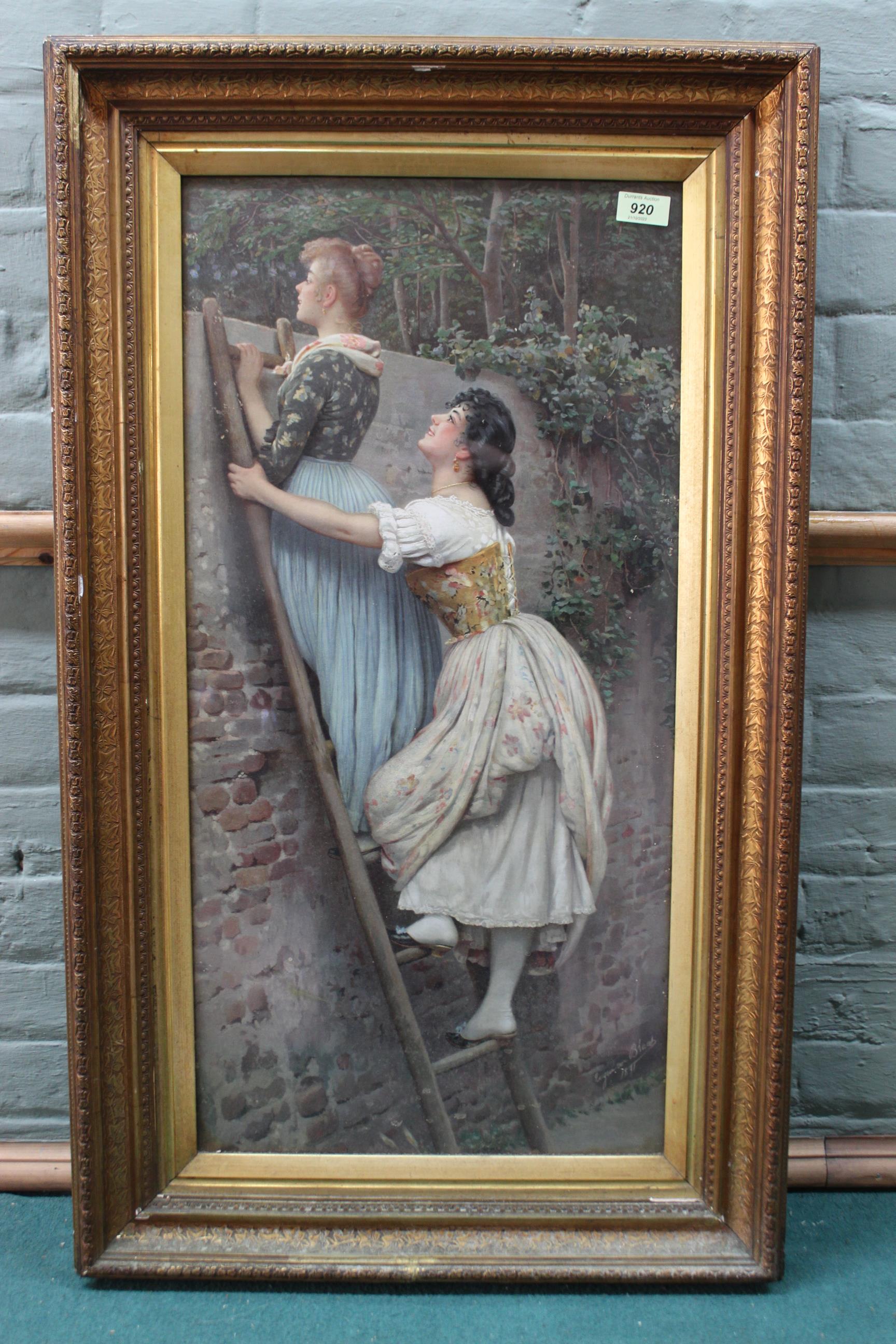 A gilt framed Victorian narrative print