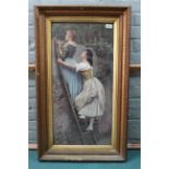 A gilt framed Victorian narrative print