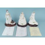 Three Coalport porcelain figurines including limited edition 'The Queen' 888/7500 1994,