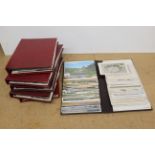 Six well filled postcard albums, mainly mid 20th Century,