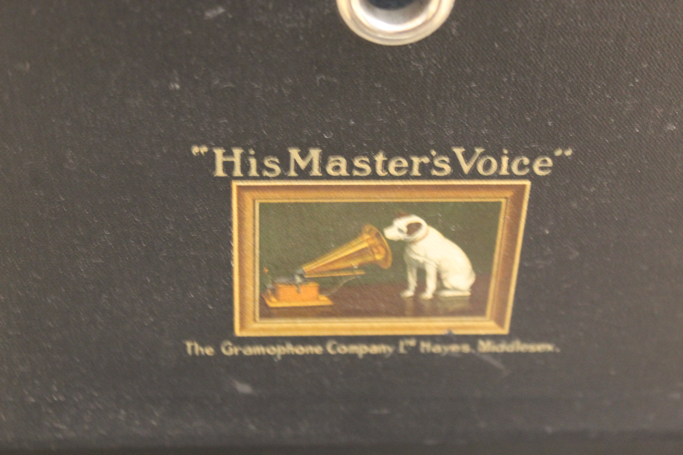 His Masters Voice HMV cased wind up gramophone plus a selection of 78 records - Image 2 of 3