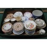 A large box of mainly vintage/antique saucers with odd cups