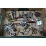 Twenty six assorted corkscrews of various designs