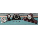 A German mantel clock, a ceramic Smiths clock,