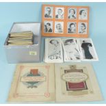 A selection of cigarette cards including Wills,