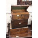 Three assorted 19th Century writing boxes