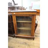 A late 19th Century walnut inlaid pier cabinet