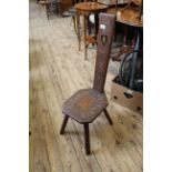An Edwardian Welsh carved spinning chair
