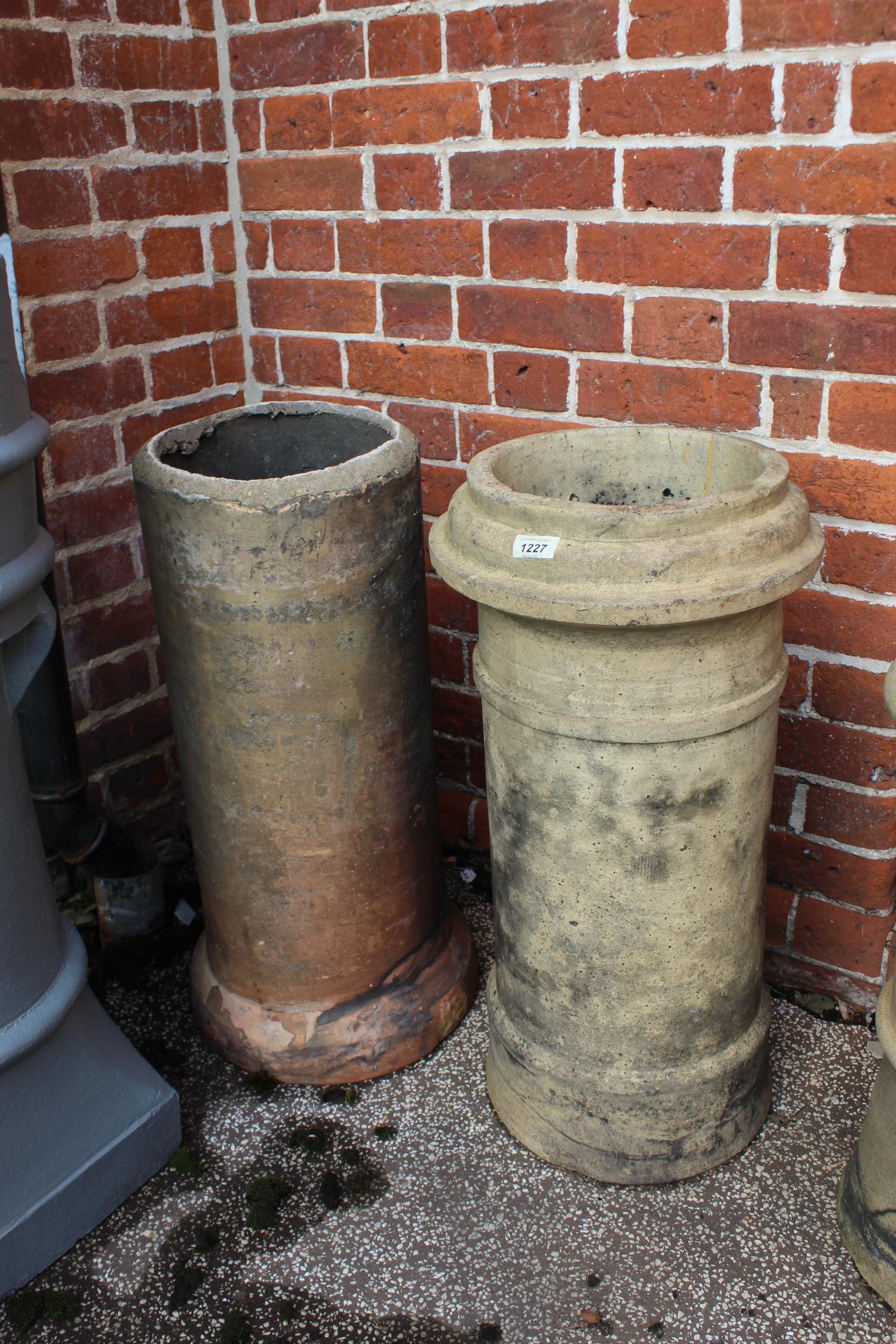 Two chimney pots