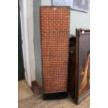 An unusual floor standing 1960's wicker standard lamp