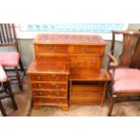 A late 20th Century yew wood cabinet,
