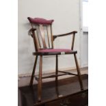 An inlaid Edwardian bedroom chair