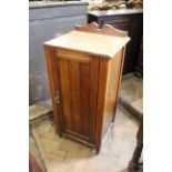 An Edwardian satin walnut pot cupboard