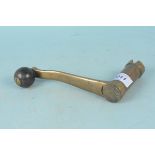 A 19th Century brass handle from a ships binnacle,