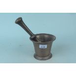 An 18th Century bronze pestle and mortar