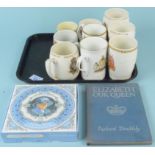 A small selection of Royal commemorative mugs etc