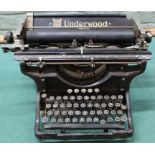 A vintage American Underwood typewriter,