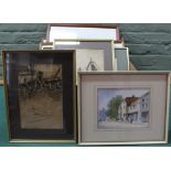 Four various sized framed watercolours by Robin Macdonald,
