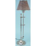 A white metal vintage style table lamp,