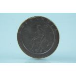 A 1797 George III cartwheel two pence (knock on edge)