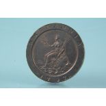 A 1797 George III cartwheel two pence in higher grade